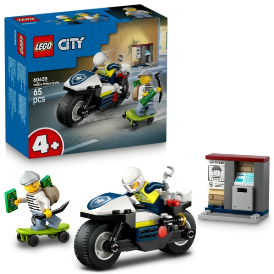 Imagine LEGO CITY URMARIRE CU MOTOCICLETA DE POLITIE 60455