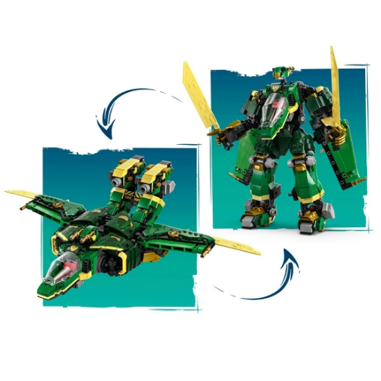 Imagine LEGO NINJAGO ROBOTUL AVION CU REACTIE AL LUI LLOYD 71845 