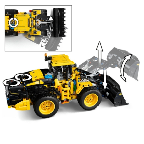Imagine LEGO TECHNIC INCARCATOR FRONTAL VOLVO L120 ELECTRIC 42209