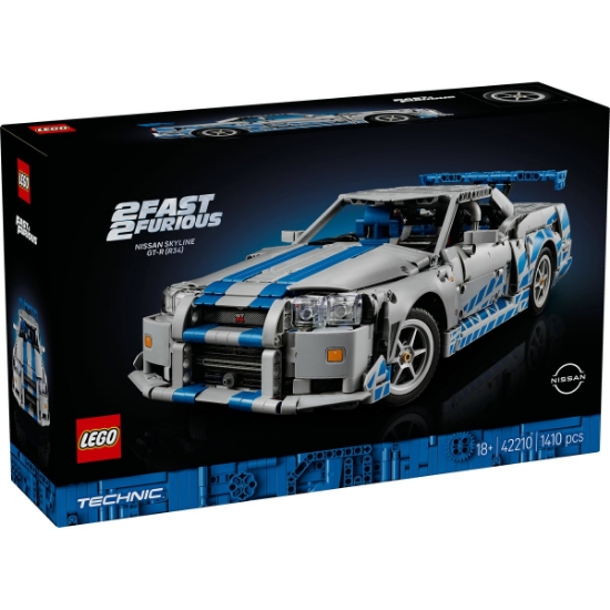 Imagine LEGO TECHNIC 2 FAST 2 FURIOUS NISSAN SKYLINE GT-R R34 42210