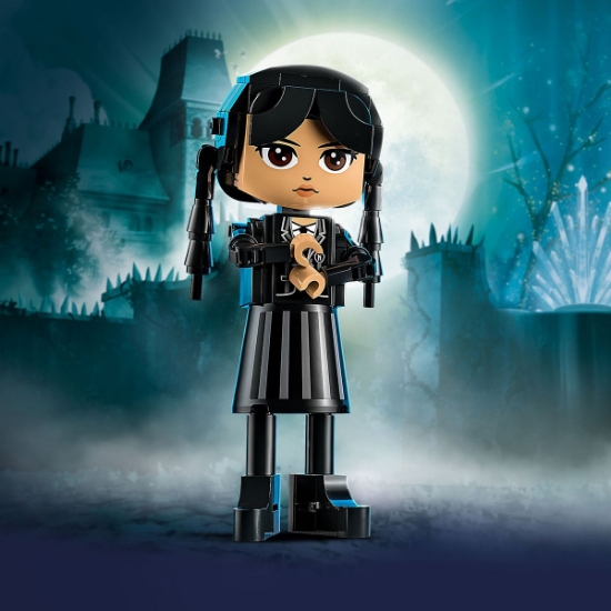 Imagine LEGO WEDNESDAY FIGURINA WEDNESDAY ADDAMS 76780