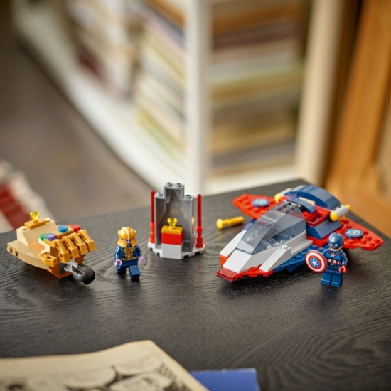 Imagine LEGO MARVEL RAZBUNATORII CAPITANUL AMERICA VS THANOS 76319