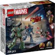 Imagine LEGO MARVEL IRON MAN SI WAR MACHINE VS DRONELE HAMMER 76320  