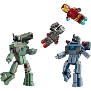 Imagine LEGO MARVEL IRON MAN SI WAR MACHINE VS DRONELE HAMMER 76320  