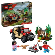 Imagine LEGO JURASSIC WORLD RENASTEREA EVADARE OFF-ROAD DIN CALEA UNUI VELOCIRAPTOR 76972 