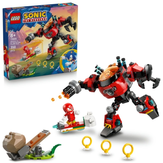 Imagine LEGO SONIC KNUCKLES VS DR EGGMAN SI ROBOTUL EGG CRUSHER 77005 