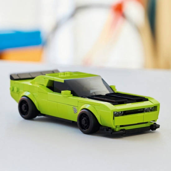 Imagine LEGO SPEED CHAMPIONS MASINA SPORT DODGE CHALLENGER SRT HELLCAT 77237