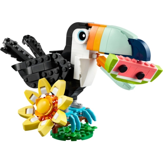 Imagine LEGO CREATOR ANIMALE SALBATICE TUCAN TROPICAL 31173 