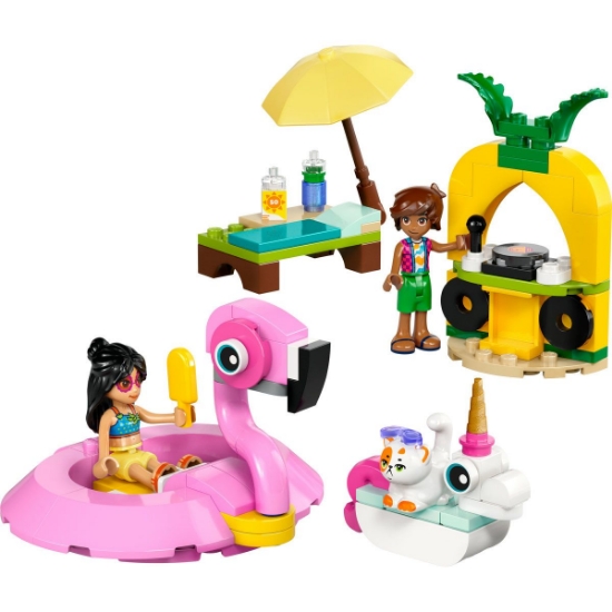 Imagine LEGO FRIENDS PETRECERE LA PISCINA CU UNICORNUL SI FLAMINGO 42658 