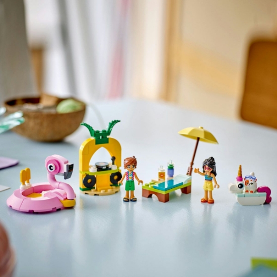 Imagine LEGO FRIENDS PETRECERE LA PISCINA CU UNICORNUL SI FLAMINGO 42658 