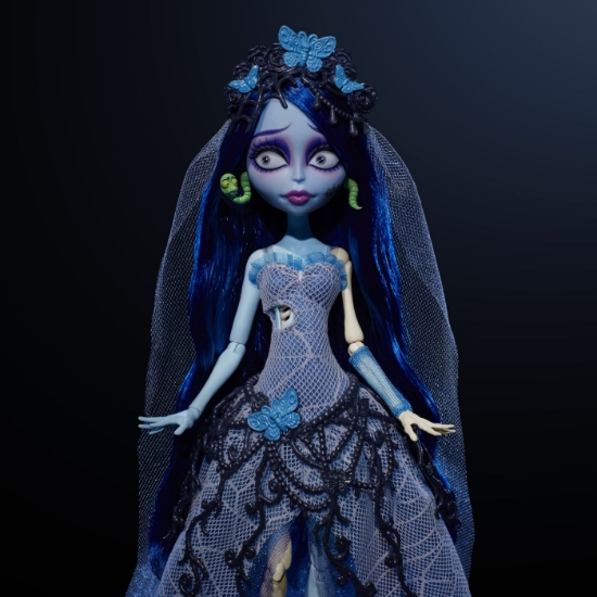 Imagine MONSTER HIGH SKULLECTOR PAPUSA EMILY DIN FILMUL CORPSE BRIDE DE TIM BURTONS