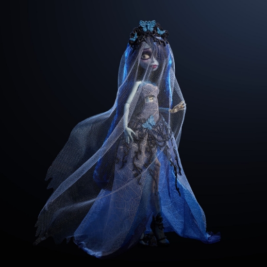 Imagine MONSTER HIGH SKULLECTOR PAPUSA EMILY DIN FILMUL CORPSE BRIDE DE TIM BURTONS
