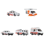 Imagine Matchbox set 5 mașinuțe metalice Rescue EMT scara 1:64