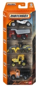 Imagine Matchbox set 5 mașinuțe metalice Construction scara 1:64