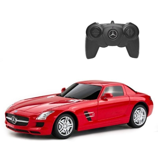 Imagine MASINA CU TELECOMANDA MERCEDES-BENZ SLS AMG ROSU SCARA 1 LA 24