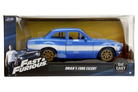 Imagine Jada Fast and Furious mașinuță metalică Brian’s Ford Escort scara 1:24