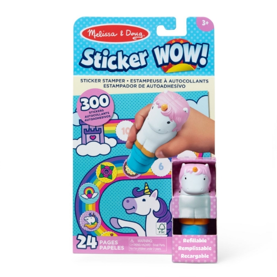 Imagine MELISSA AND DOUG SET DE JOACA AUTOCOLANTE SI STAMPILA REINCARCABILA UNICORN
