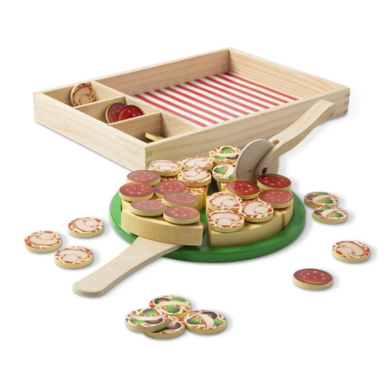 Imagine MELISSA AND DOUG SET DE JOACA DIN LEMN PETRECERE CU PIZZA