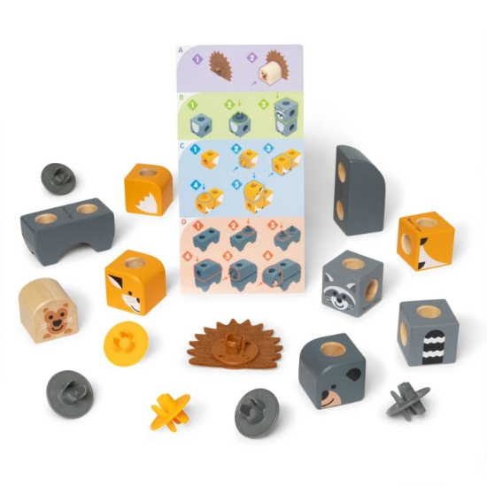 Imagine MELISSA AND DOUG SET DE CONSTRUCTIE DIN LEMN PRIETENII PADURII