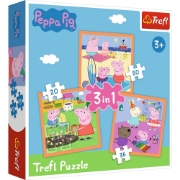 Imagine PUZZLE TREFL 3IN1 INVENTIVA PEPPA PIG