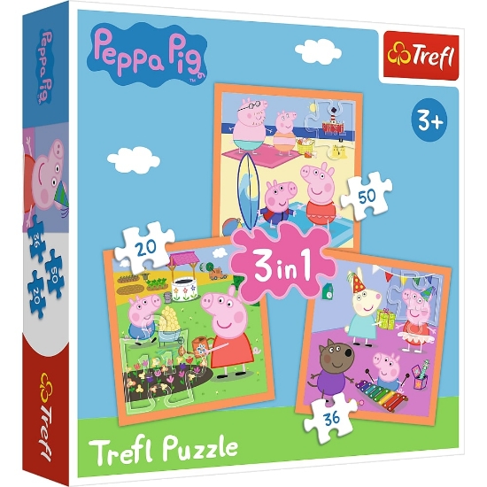 Imagine PUZZLE TREFL 3IN1 INVENTIVA PEPPA PIG