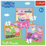 Imagine PUZZLE TREFL 3IN1 INVENTIVA PEPPA PIG