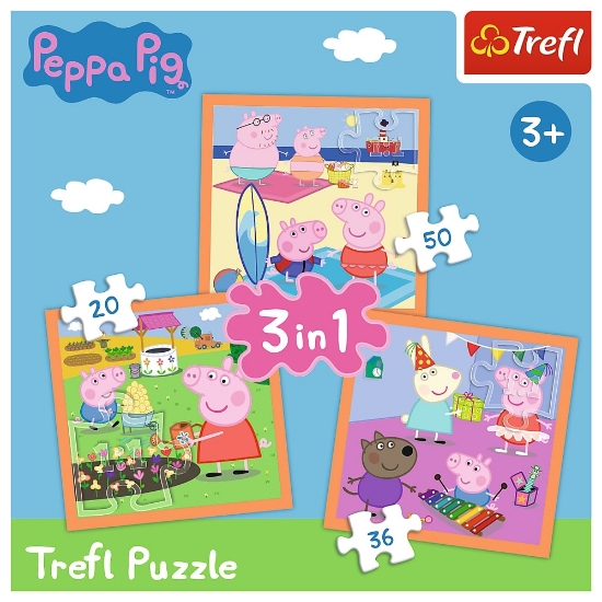 Imagine PUZZLE TREFL 3IN1 INVENTIVA PEPPA PIG