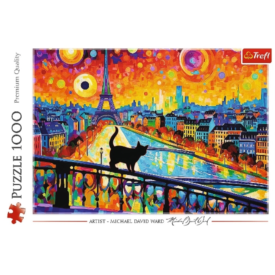 Imagine PUZZLE TREFL 1000 PISICA DIN PARIS