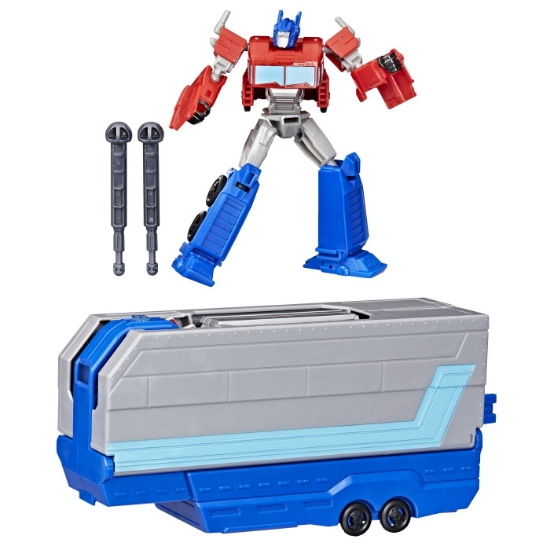 Imagine TRANSFORMERS EARTHSPARK CAMION CU REMORCA DE LUPTA OPTIMUS PRIME