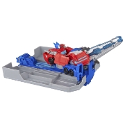Imagine TRANSFORMERS EARTHSPARK CAMION CU REMORCA DE LUPTA OPTIMUS PRIME