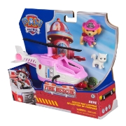 Imagine PATRULA CATELUSILOR VEHICUL DE SALVARE MASINA DE POMPIERI SI FIGURINA SKYE