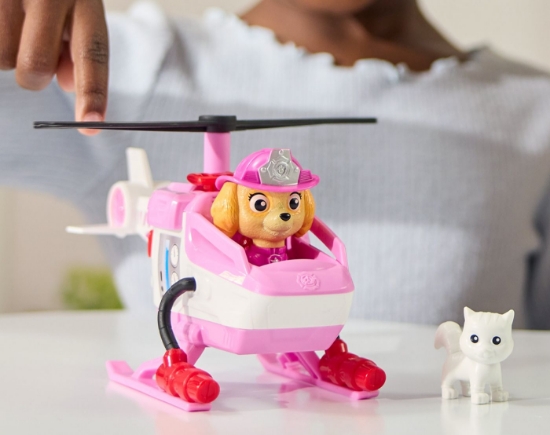 Imagine PATRULA CATELUSILOR VEHICUL DE SALVARE MASINA DE POMPIERI SI FIGURINA SKYE