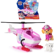 Imagine PATRULA CATELUSILOR VEHICUL DE SALVARE MASINA DE POMPIERI SI FIGURINA SKYE