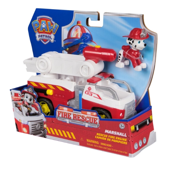 Imagine PATRULA CATELUSILOR VEHICUL DE SALVARE MASINA DE POMPIERI SI FIGURINA MARSHALL
