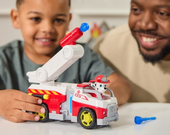 Imagine PATRULA CATELUSILOR VEHICUL DE SALVARE MASINA DE POMPIERI SI FIGURINA MARSHALL