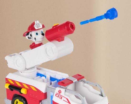 Imagine PATRULA CATELUSILOR VEHICUL DE SALVARE MASINA DE POMPIERI SI FIGURINA MARSHALL