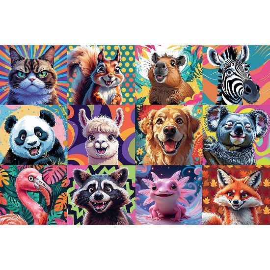 Imagine PUZZLE TREFL 300 PORTRETE AMUZANTE DE ANIMALE