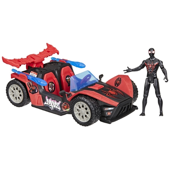 Imagine MARVEL SPIDER MAN VENOM VERSUS LANSATOR AUTO SI FIGURINA MILES MORALES