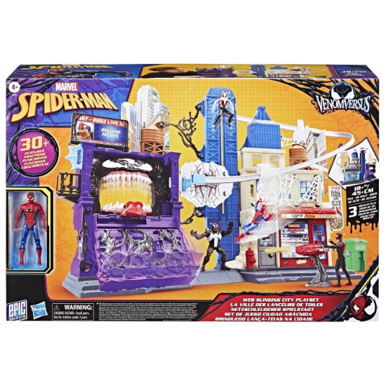 Imagine SET DE JOACA MARVEL SPIDER MAN VENOM VERSUS WEB CITY SLINGING
