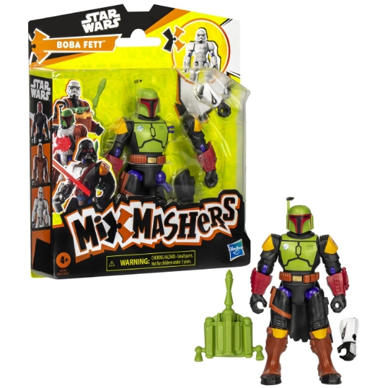 Imagine STAR WARS MIX MASHERS SET FIGURINA BOBA FETT 12CM SI ACCESORII