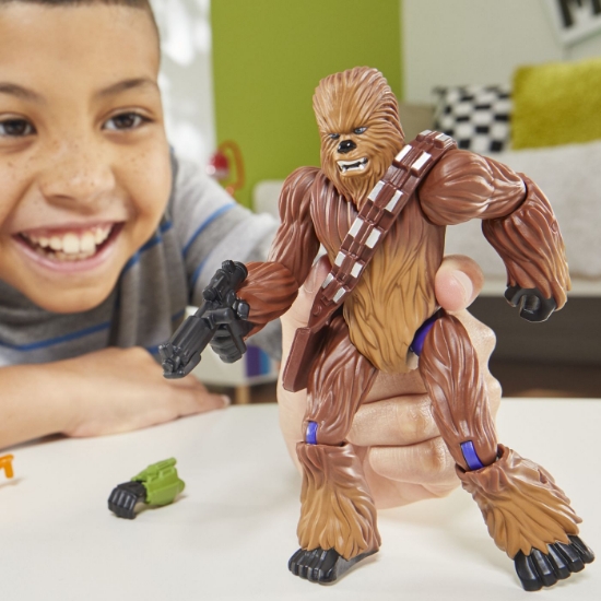 Imagine STAR WARS MIX MASHERS SET FIGURINA CHEWBACCA 12CM SI ACCESORII
