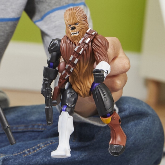 Imagine STAR WARS MIX MASHERS SET FIGURINA CHEWBACCA 12CM SI ACCESORII