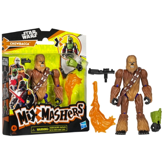 Imagine STAR WARS MIX MASHERS SET FIGURINA CHEWBACCA 12CM SI ACCESORII