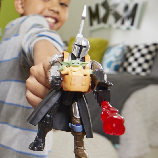 Imagine STAR WARS MIX MASHERS DELUXE SET FIGURINA MANDALORIAN AND GROGU 12CM SI ACCESORII