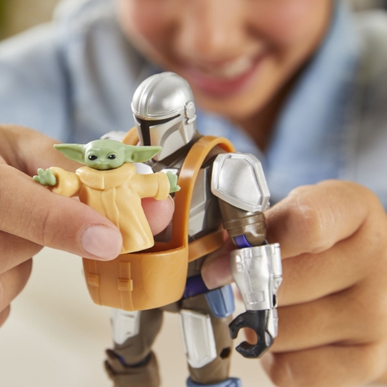 Imagine STAR WARS MIX MASHERS DELUXE SET FIGURINA MANDALORIAN AND GROGU 12CM SI ACCESORII