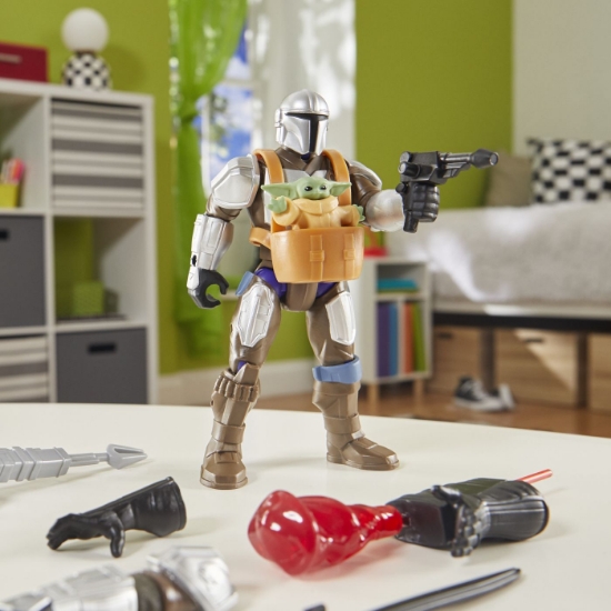 Imagine STAR WARS MIX MASHERS DELUXE SET FIGURINA MANDALORIAN AND GROGU 12CM SI ACCESORII