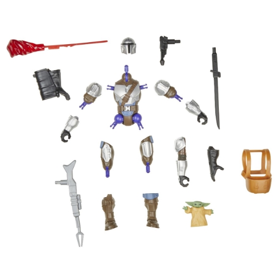 Imagine STAR WARS MIX MASHERS DELUXE SET FIGURINA MANDALORIAN AND GROGU 12CM SI ACCESORII
