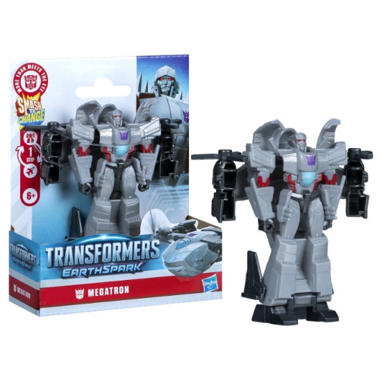 Imagine TRANSFORMERS EARTHSPARK FIGURINA MEGATRON 1 STEP SMASH TO CHANGE