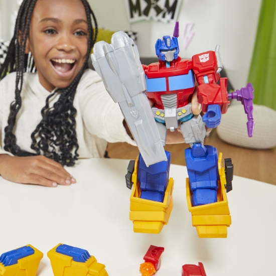 Imagine TRANSFORMERS MIX MASHERS SET FIGURINA OPTIMUS PRIME 12CM SI ACCESORII