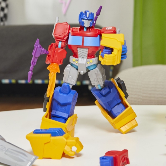 Imagine TRANSFORMERS MIX MASHERS SET FIGURINA OPTIMUS PRIME 12CM SI ACCESORII